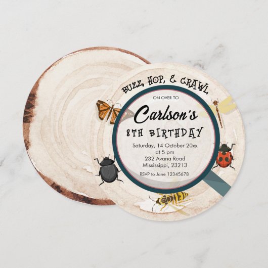 Invitation d'anniversaire de garçon de chien (Devant / Derrière)