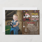 Invitation d'anniversaire de garçon de ferme - PHO (Devant)