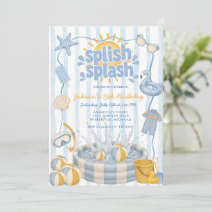 Invitation d'anniversaire de garçon de fête de pis