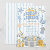 Invitation d'anniversaire de garçon de fête de pis (Devant / Derrière)
