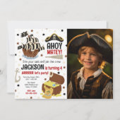 Invitation d'anniversaire de garçon de Jolly Roger (Devant)