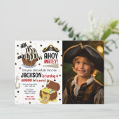 Invitation d'anniversaire de garçon de Jolly Roger (Debout devant)