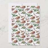 Invitation d'anniversaire de garçon de patty dinos (Dos)