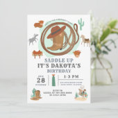 Invitation d'anniversaire de garçon de style Weste (Debout devant)