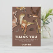 Invitation d'anniversaire de garçon dinosaure tout (Debout devant)