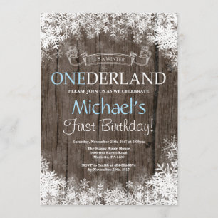 Invitation d'anniversaire de garçon d'Onederland