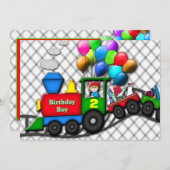 Invitation d'anniversaire de garçon - INSÉREZ SON (Devant / Derrière)