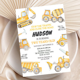 Invitation d'anniversaire de garçon pour camion à
