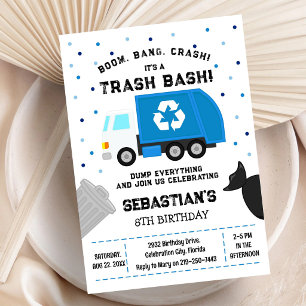Invitation d'anniversaire de garçon pour camion à 