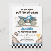 Invitation d'anniversaire de garçon pour Quad ATV (Devant)