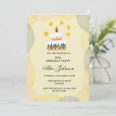 Invitation d'anniversaire de gâteau d'anniversaire (Debout devant)
