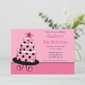 Invitation d'anniversaire de gâteau d'étoile de (Debout devant)