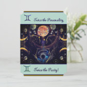 Invitation d'anniversaire de Gemini (Debout devant)