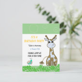 Invitation d'anniversaire de girafe (Debout devant)