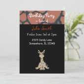 Invitation d'anniversaire de girafe (Debout devant)