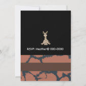 Invitation d'anniversaire de girafe (Dos)