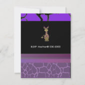 Invitation d'anniversaire de girafe (Dos)
