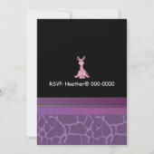 Invitation d'anniversaire de girafe (Dos)