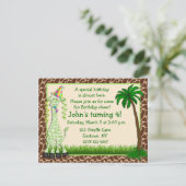 Invitation d'anniversaire de girafe (Debout devant)