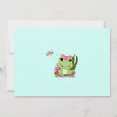 Invitation d'anniversaire de Girl Froggy/FROG (pho (Dos)