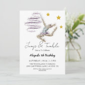 Invitation d'anniversaire de Girl Gymnastic (Debout devant)