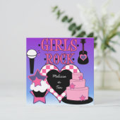 Invitation d'anniversaire de Girls Rock (Debout devant)