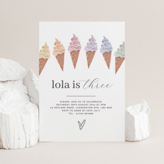 Invitation d'anniversaire de glace