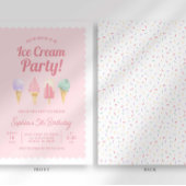 Invitation d'anniversaire de glace à la crème