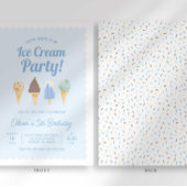 Invitation d'anniversaire de glace à la crème