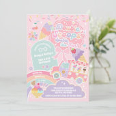 Invitation d'anniversaire de glace Double the Scoo (Debout devant)