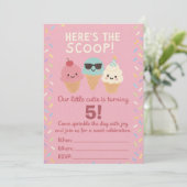 Invitation d'anniversaire de glace « Here’s the Sc (Debout devant)