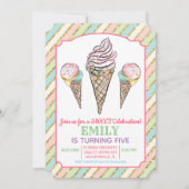 Invitation d'anniversaire de glace pour tout âge (Devant)