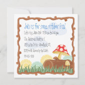 Invitation d'anniversaire de gnome (Dos)