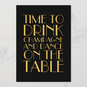 Invitation d'anniversaire de Gold 1920