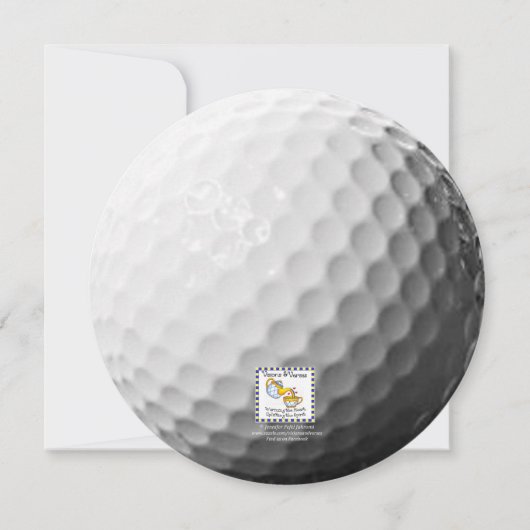Invitation d'anniversaire de golf (Dos)