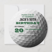 Invitation d'anniversaire de golf (Devant)