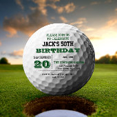 Invitation d'anniversaire de golf