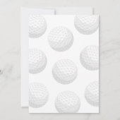 Invitation d'anniversaire de golf (Dos)