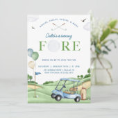 Invitation d'anniversaire de golf, 4e anniversaire (Debout devant)