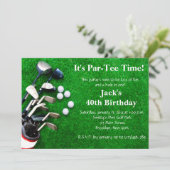 Invitation d'anniversaire de golf d'homme (Debout devant)