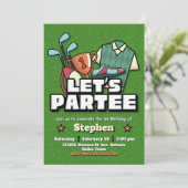 Invitation d'anniversaire de golf - Faisons la fêt (Debout devant)