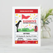 Invitation d'anniversaire de golf (femmes) (Debout devant)