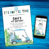 Invitation d'anniversaire de golf Golf Par-tee