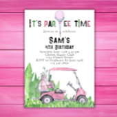 Invitation d'anniversaire de golf Golf Par-tee d'a