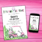 Invitation d'anniversaire de golf Golf Par-tee d'a