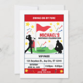 Invitation d'anniversaire de golf (Hommes) (Devant)