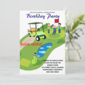 Invitation d'anniversaire de golf, Invitation Par- (Debout devant)