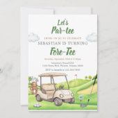 Invitation d'anniversaire de golf Let's Par Tee (Devant)