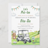 Invitation d'anniversaire de golf Let's Par Tee (Devant)