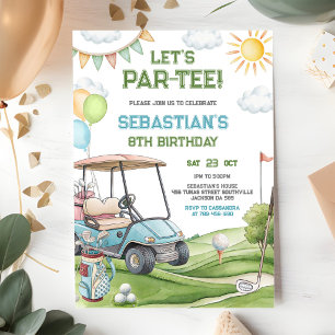 Invitation d'anniversaire de golf Let's Par Tee